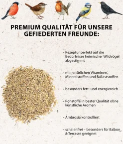 Dehner Natura Premium Wildvogelfutter Gourmet Blocks mit Vogelbeeren, 6 Stk á ca. 90 g