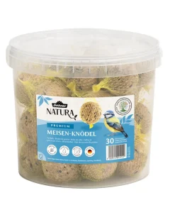 Dehner Natura Premium Wildvogelfutter Meisenknödel im Eimer, mit Netz