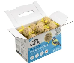 Dehner Natura Premium Wildvogelfutter Meisenknödel im Karton, mit Netz