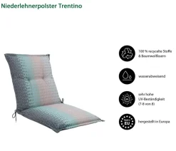 Dehner Niederlehnerauflage Trentino, ca. B50/H6/T100 cm