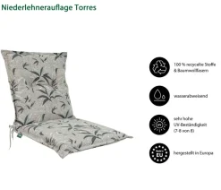 Dehner Niederlehnerauflage Torres, ca. B50/H6/T100 cm