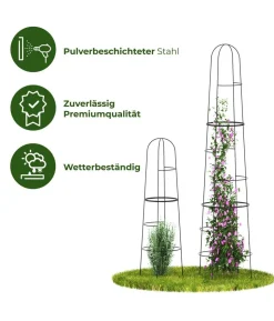 Dehner Obelisk-Set Kuro, 2-teilig
