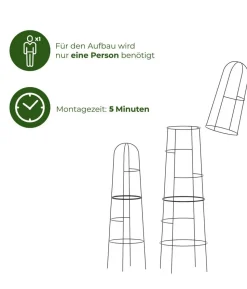 Dehner Obelisk-Set Kuro, 2-teilig