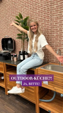 Dehner Outdoor-Küche Eckregal Southampton, ca. B50/H90/T50 cm