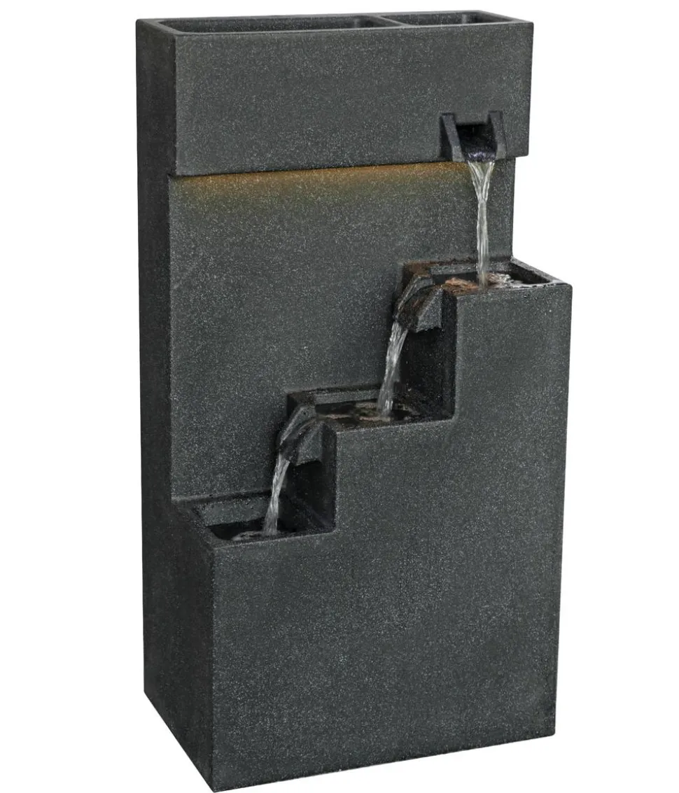 Dehner Polyethylen-Gartenbrunnen Gradino, solarfähig, ca. H80,5 cm