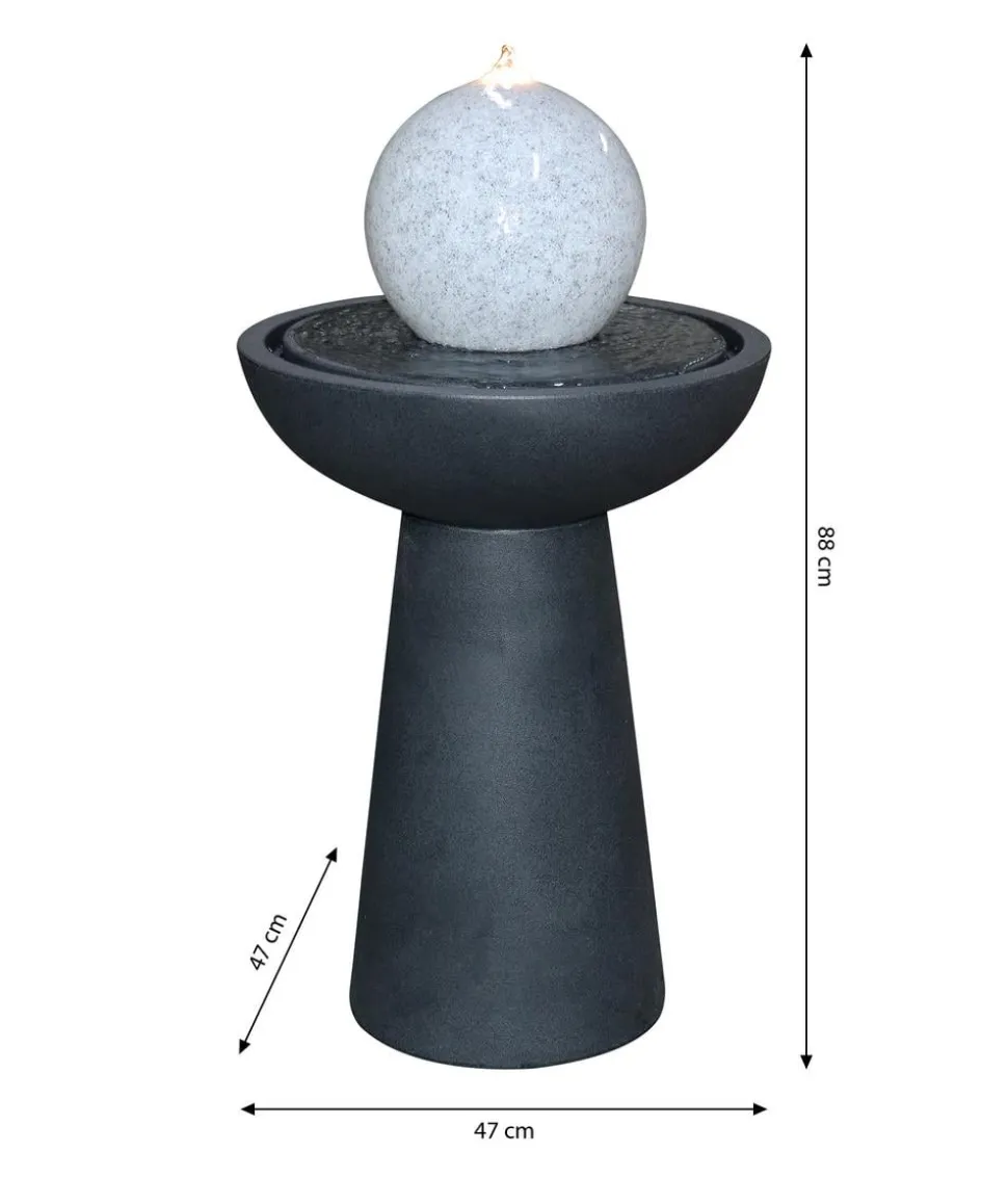 Dehner Polyethylen-Gartenbrunnen Aurora, solarfähig, ca. H88 cm