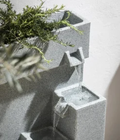 Dehner Polyethylen-Gartenbrunnen Gradino, solarfähig, ca. H80,5 cm