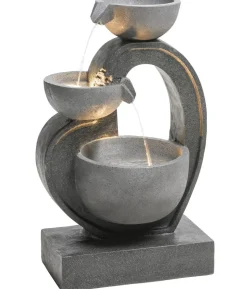 Dehner Polyresin-Gartenbrunnen Heart, solarfähig, ca. H72,5 cm