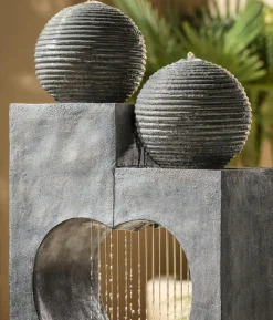 Dehner Polyresin-Gartenbrunnen Amor, solarfähig, ca. H99 cm