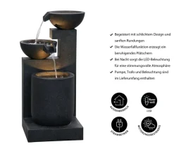 Dehner Polyresin-Gartenbrunnen Samson, solarfähig, ca. H100 cm