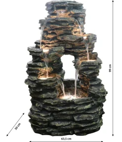 Dehner Polyresin-Gartenbrunnen Salto, solarfähig, ca. H99 cm