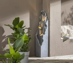 Dehner Polyresin-Gartenbrunnen Tubi, solarfähig, ca. H113 cm