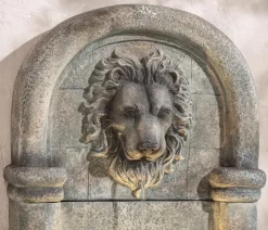 Dehner Polyresin-Wandbrunnen Faro, solarfähig, ca. H103,5 cm