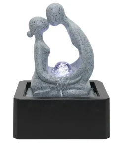 Dehner Polyresin-Zimmerbrunnen Palila mit LED-Beleuchtung, ca. H27 cm