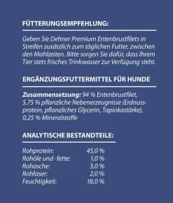 Dehner Premium Hundesnack Fleischstreifen, Entenbrust