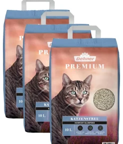 Dehner Premium Katzenstreu Komfort Klumpend, 3 x 10 l