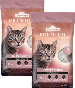 Dehner Premium Katzenstreu Ultra Babypuder-Duft, klumpend