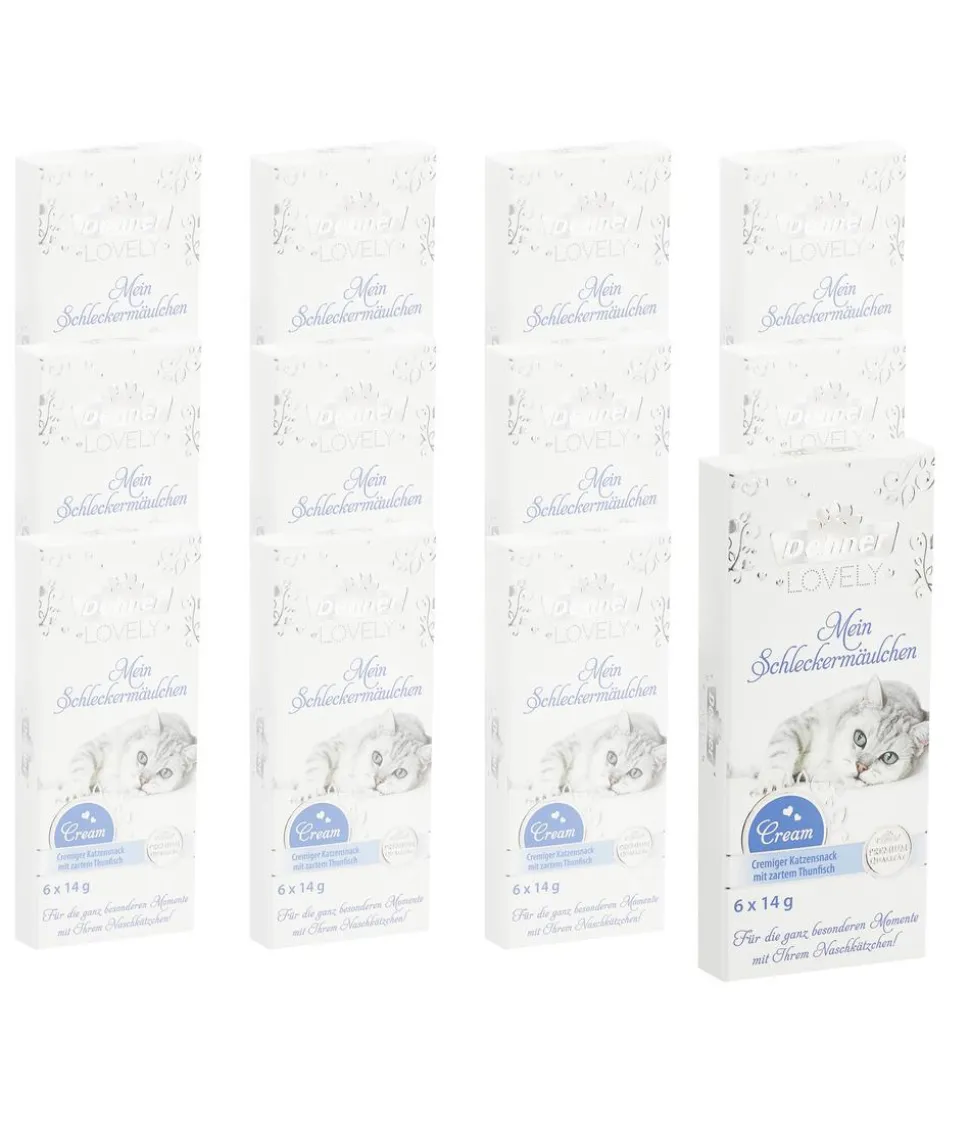 Dehner Premium Lovely Katzensnack Cream Mein Schleckermäulchen, 12 x 6 x 14 g