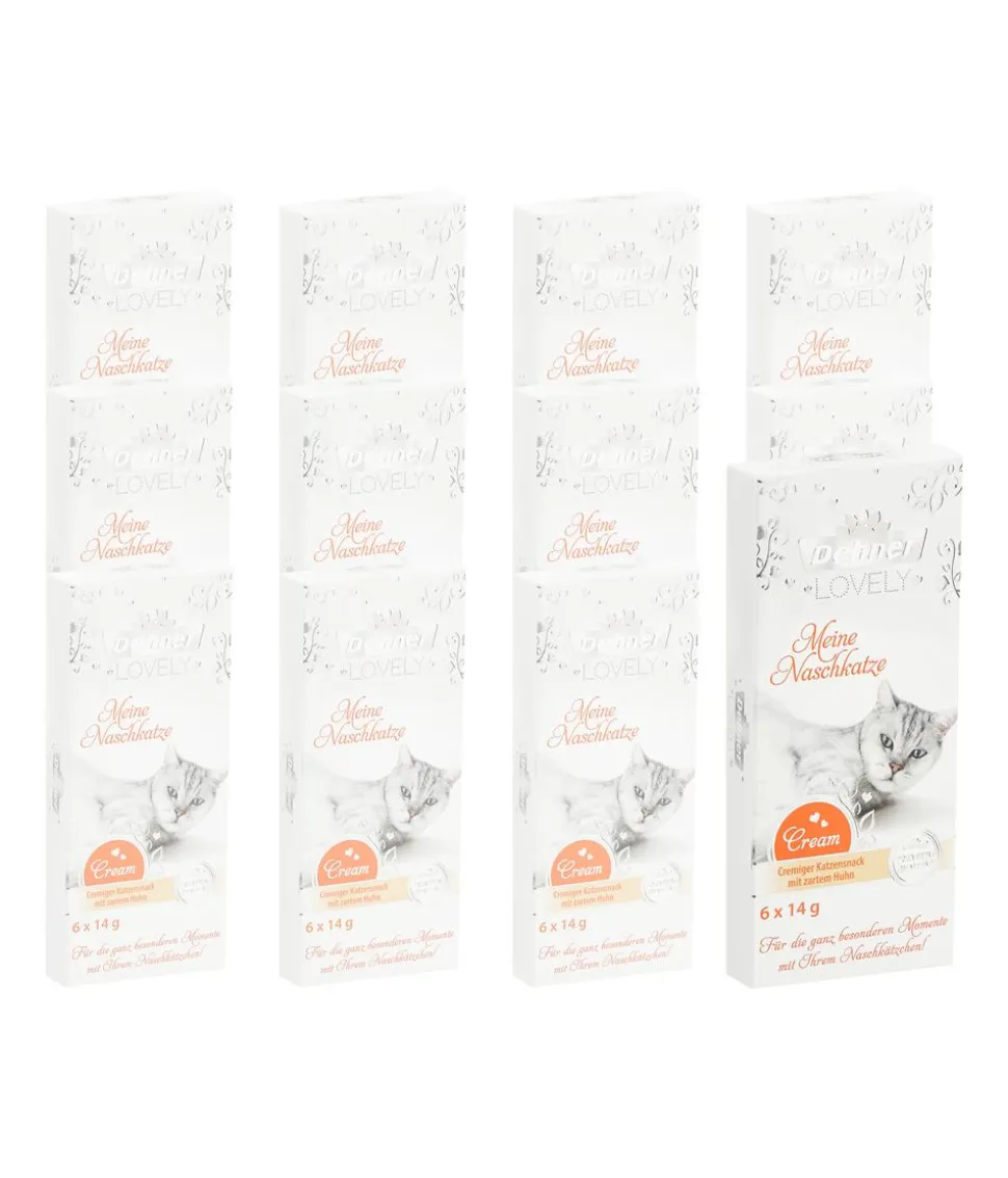 Dehner Premium Lovely Katzensnack Cream Meine Naschkatze, 12 x 6 x 14 g