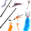 Dehner Premium Lovely Katzenspielzeug Set Lama Karl + Spielangeln Angelspaß