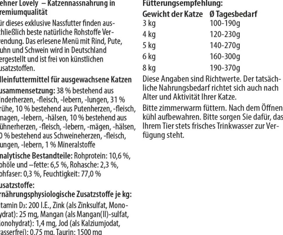 Dehner Premium Lovely Nassfutter für Katzen Kostbare Momente, 16 x 100 g