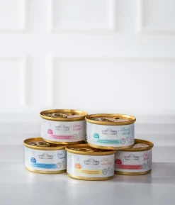 Dehner Premium Lovely Nassfutter für Katzen in Gelee Pass auf dich auf!, 24 x 85 g