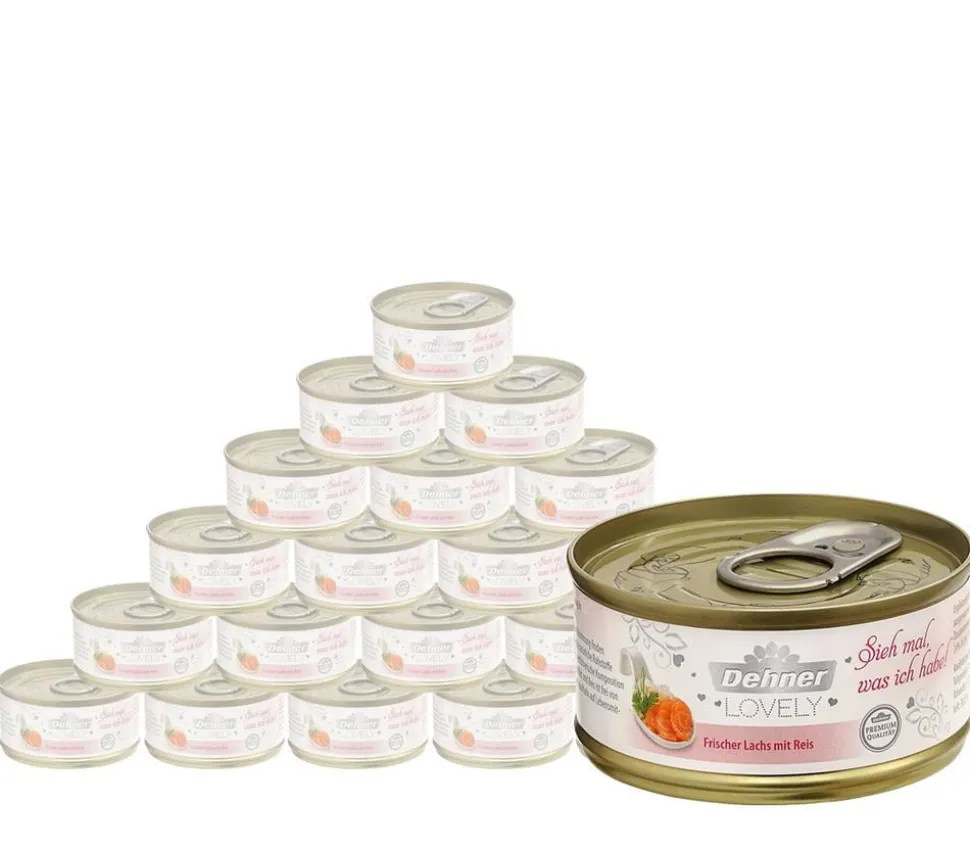 Dehner Premium Lovely Nassfutter für Katzen Sieh mal, was ich habe!, 24 x 70 g