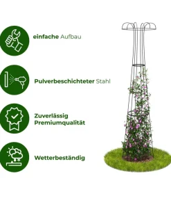 Dehner Premium Metall-Obelisk Maxima, schwarz