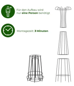 Dehner Premium Metall-Obelisk Maxima, schwarz