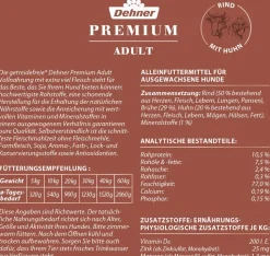 Dehner Premium Nassfutter für Hunde Adult