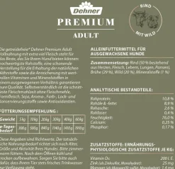 Dehner Premium Nassfutter für Hunde Adult