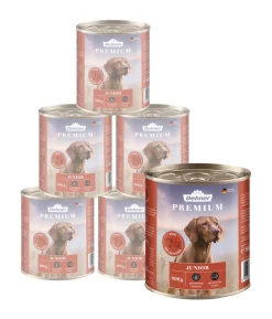 Dehner Premium Nassfutter für Hunde Junior, Rind mit Geflügel