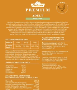 Dehner Premium Nassfutter für Katzen Sensitive, 12 x 100 g