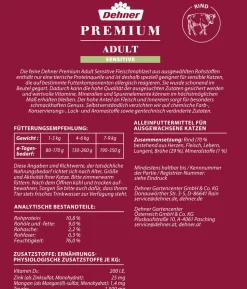 Dehner Premium Nassfutter für Katzen Sensitive, 12 x 100 g