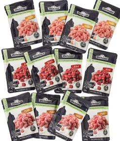 Dehner Premium Nassfutter für Katzen Feine Fleischmenüs im Vorteilspack Sensitive Adult, 12 x 100 g