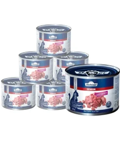 Dehner Premium Nassfutter für Katzen Senior, 6 x 200 g/400 g