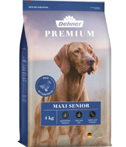 Dehner Premium Trockenfutter für Hunde Maxi Senior, Ente & Kartoffel