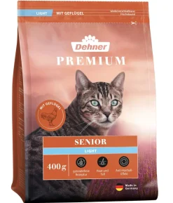 Dehner Premium Trockenfutter für Katzen Light Senior, Geflügel