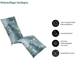 Dehner Relaxauflage Sardegna, ca. B50/H4/T168 cm