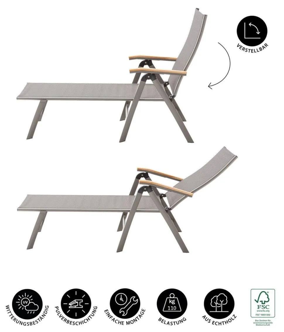 Dehner Relaxliege Colmar, ca. B66/H105/T180 cm
