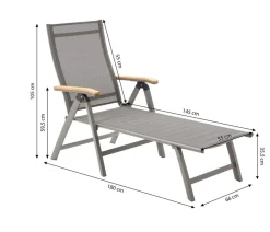 Dehner Relaxliege Colmar, ca. B66/H105/T180 cm
