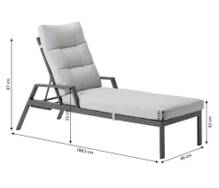 Dehner Relaxliege Formentera, ca. B66/H97/T188,5 cm