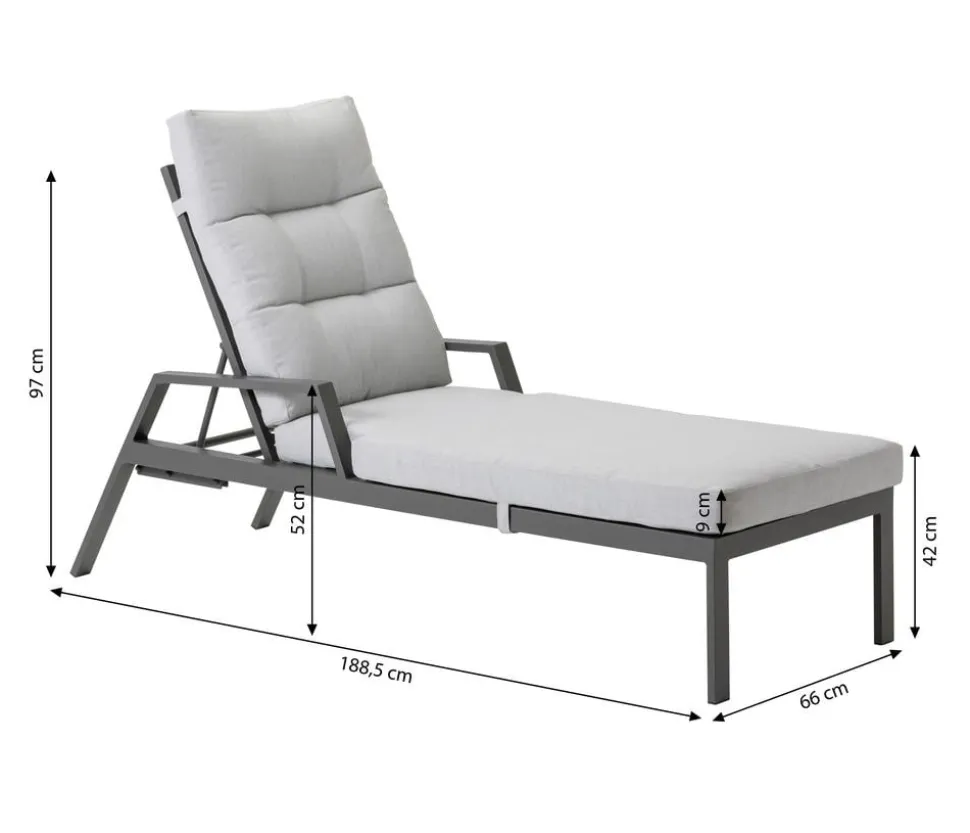 Dehner Relaxliege Formentera, ca. B66/H97/T188,5 cm