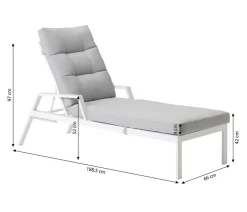 Dehner Relaxliege Formentera, ca. B66/H97/T188,5 cm