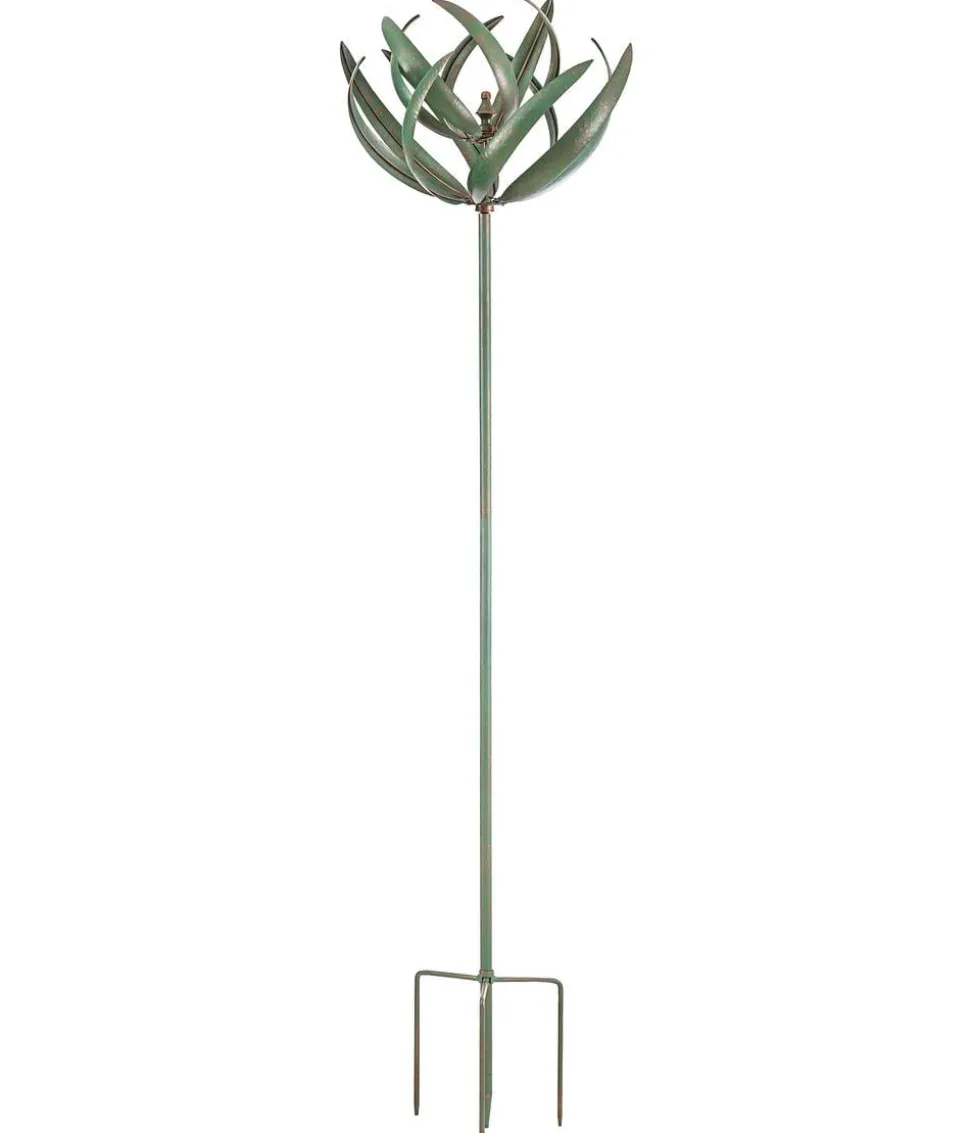 Dehner Riesen Windrad, mint/gold, ca. Ø44,5/H192 cm