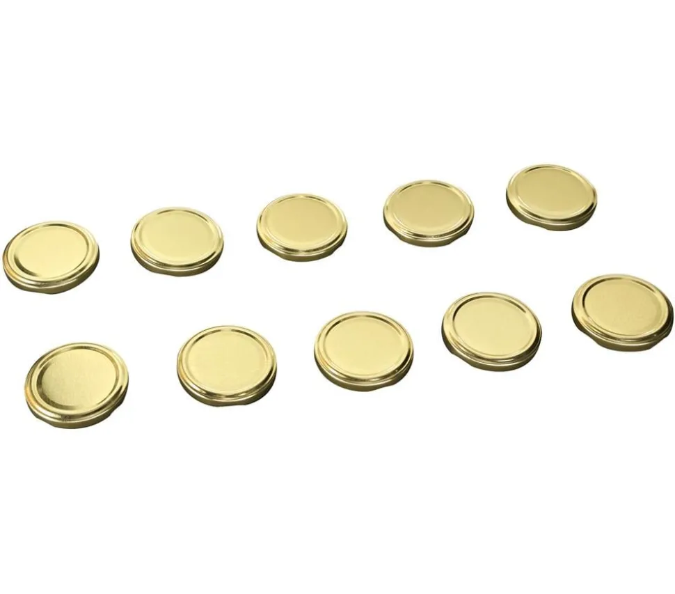 Dehner Schraubdeckel, gold, für Einkochgläser, Ø66 mm, 10er-Set
