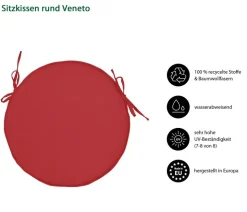 Dehner Sitzkissen Veneto, Ø40/H4 cm