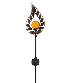 Dehner Solar-Dekostab Arian, ca. H130 cm, metallic-braun/orange
