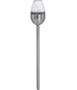 Dehner Solar-Edelstahlleuchte, gerillt, 4er-Set