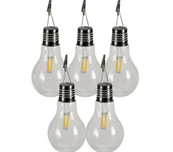 Dehner Solar-Glühbirnen, ca. Ø10/H17 cm, 5er-Set